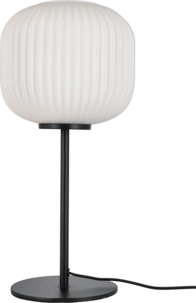 Northlight Ester bordslampa glas, 43 cm, vit