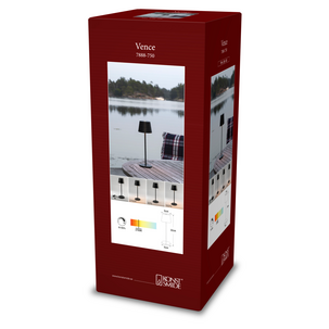 Konstsmide Vence bordlampe med USB-lading