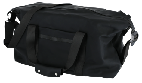 Weekendbag herre og dame, svart lærimitasjon, 40 l