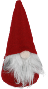 Liten julenisse i tøy, 12 cm