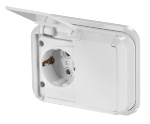 2-vägs infällt vägguttag IP44 ABB Jussi 302EUG