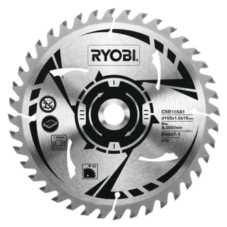 Ryobi sagblad CSB165A1 hardmetall 165 mm 40T 16 mm