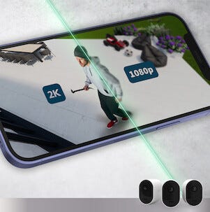 Arlo Pro 5 WiFi övervakningskamera utomhus, 2-pack