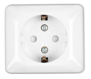 ELKO RS16 jordet stikkontakt enkel påvegg