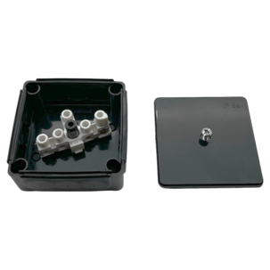 Ed-Wa kopplingsdosa utomhus, utanpåliggande, svart, IP54