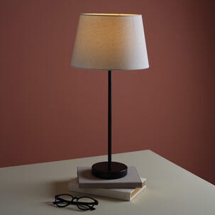 Northlight Ladattava lampunjalka, 46,5 cm, musta