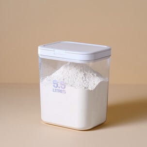 Förvaringsburk i plast med automatisk öppning