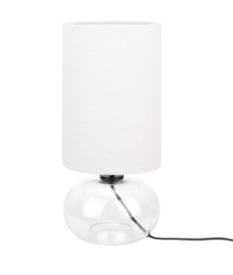 Northlight Leila bordslampa linne och glas, 46 cm