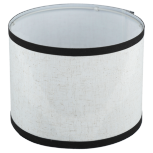 Lampeskjerm i lin, beige med svart kant, Northlight