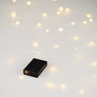 Batteridrevet lysslynge i metall, innendørs
