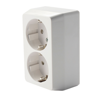 Cotech 2-vägs utanpåliggande vägguttag jordat
