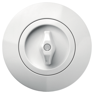 Hager 1930 trappstrømbryter, returfjærende vrider, porselen