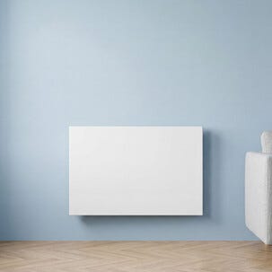 Veggmontert varmepanel med termostat 230 V, hvit, 600 W