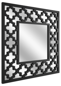 Koristeellinen seinäpeili 50x50 cm, musta