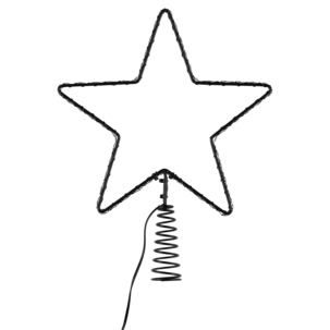 Julgransstjärna med belysning metall svart 20 cm Northlight