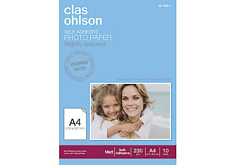 Fotopapper självhäftande, Clas Ohlson