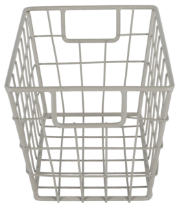 Trådkurv i beige metall