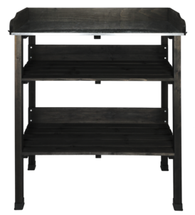 Planteringsbord utomhus svart, 76 x 37 x 92 cm