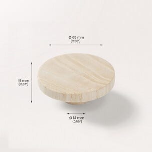 Prettypegs möbelknopp Lilian 65 mm Raw, 1-pack