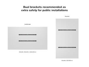 Multibrackets M Universal Wallmount Medium Seinäteline