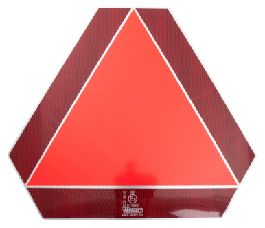 Godkjent skilt for langsomtgående kjøretøy, aluminium 400 × 450 mm