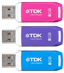 USB-minne 8 GB 3-pack TDK