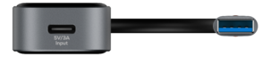 Deltaco USB-A hub med 4 portar, transparent, UH-736