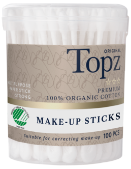 Topz Original Make Up Sticks bomullspinnar, 100-pack 