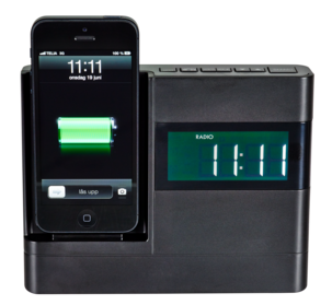 Klockradio med dockningsstation för iPhone/iPod