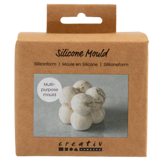 Creativ Company silikonform bobleterning, 4x4x4 cm for støping