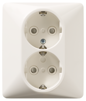 ABB Jussi 2-osainen uppoasennettava pistorasia 302EUJP