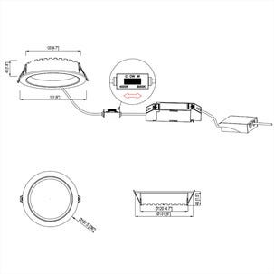 Designlight City downlight 12–16 W 150 mm, vit