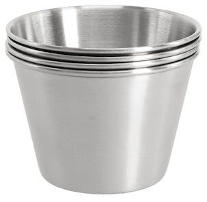 Dippskål metall, 4-pack