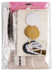 Festdekorasjoner i svart og gull