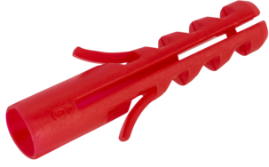 Plastplugg 6 x 28 mm, röd