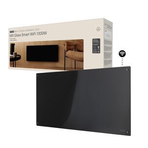 Mill Glass Smart WiFi element Gen. 4, svart, 1300 W