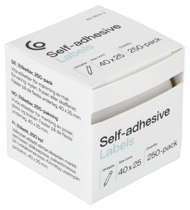 Tarraetiketit purkkeihin ja pulloihin, valkoinen