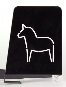 Bokstöd Dalahäst med klämfäste