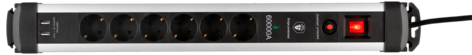 6-veis overspenningsvern USB