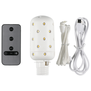 Oppladbar LED-pære E14/E27 med fjernkontroll