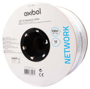 Verkkokaapeli CAT6 100 metriä, Exibel