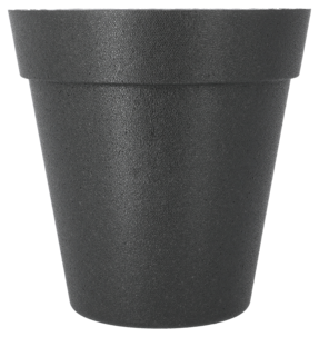 Plantepotte i isopor, svart