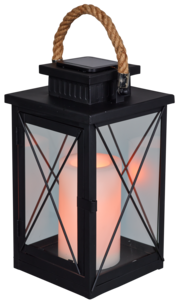 Solcellslykta med blockljus