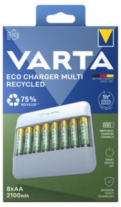 Varta Eco Charger Multi Recycled Paristolaturi 2100 mAh