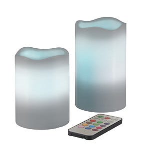 LED Colour kubbelys 2-pack