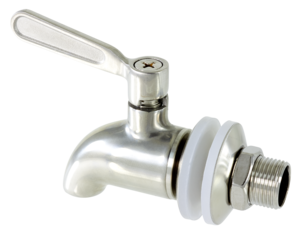 Tappkran till behållare, metall, 17 mm