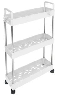 Smal rullvagn med 3 lådor, vit