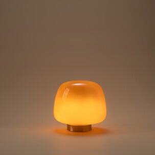 Tuva liten bordslampa glas retro orange 21 cm, Northlight