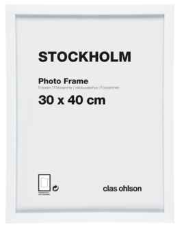 Fotoram Stockholm, vit