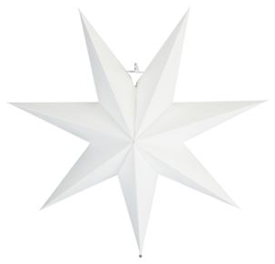 Northlight adventsstjerne glatt, papir, hvit
